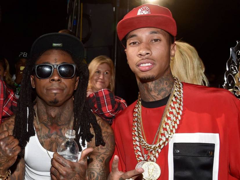 Tyga with his early mentor Lil Wayne.