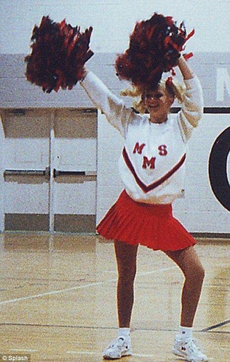 Heather Morris Cheerleading in her high school.
