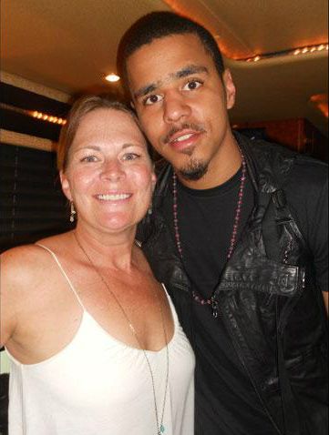 J cole with his mother