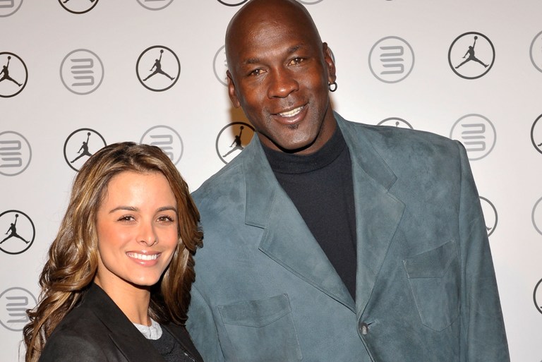 Michael Jordan with his current wife Yvette Prieto.