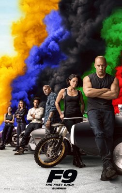 Michelle Rodriguez along with cast memvbers of the new furious movie  in the movie poster.