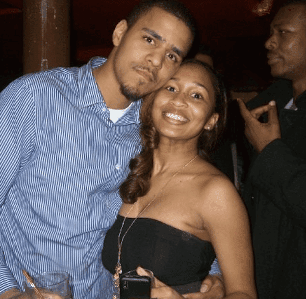J cole with his wife.